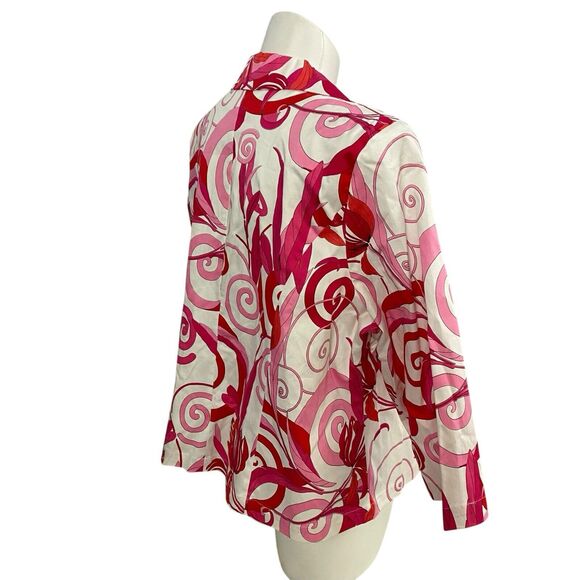 New York City Design Blazer Womens 3X Jacket Pink Floral Work Office Tropical - Picture 8 of 12